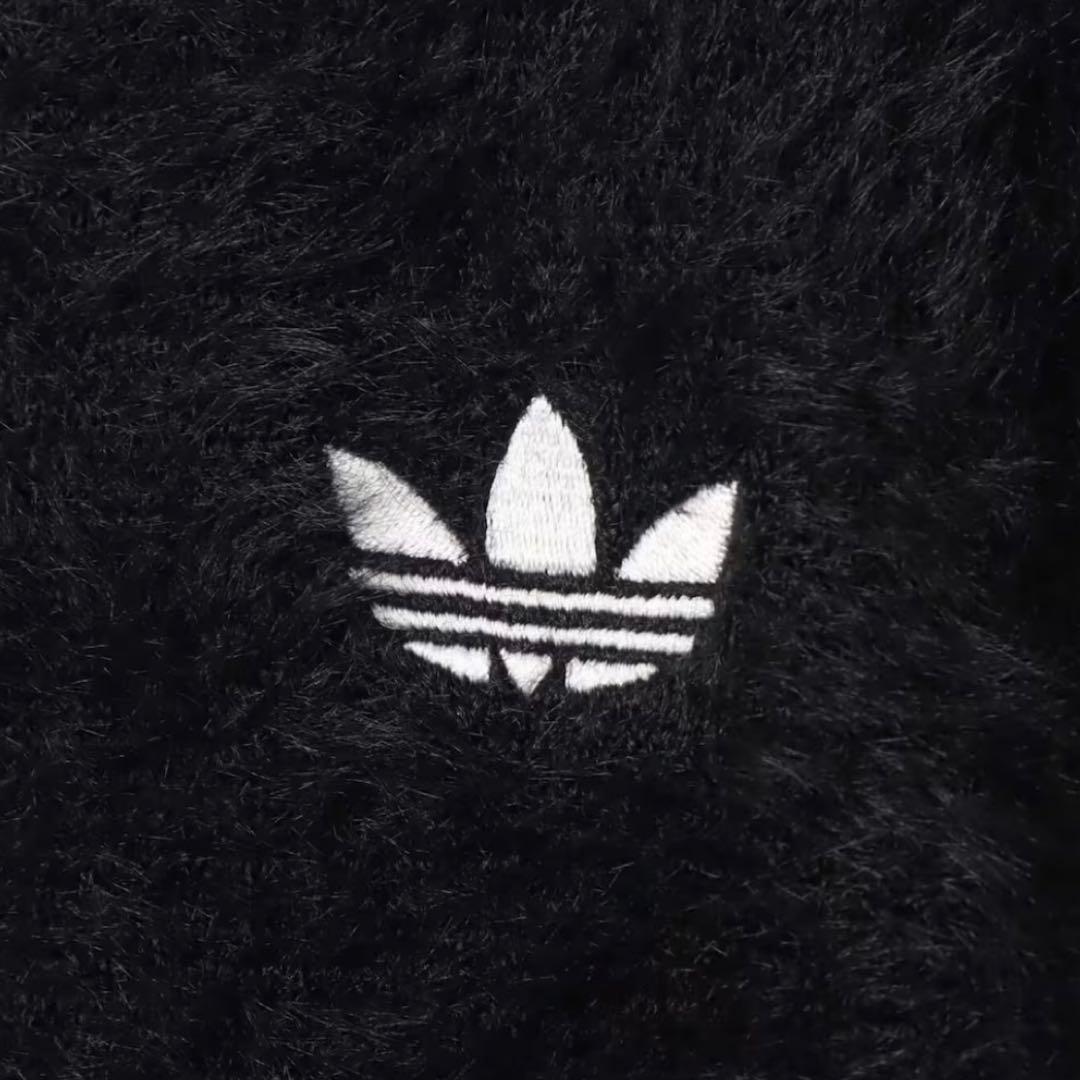 希少XS⭐️adidas フェイクモヘヤ クラシック トラックトップ 黒 ぴょな