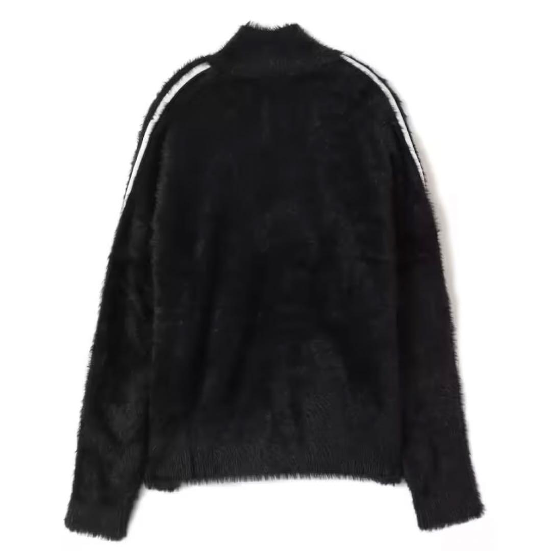 希少XS⭐️adidas フェイクモヘヤ クラシック トラックトップ 黒 ぴょな