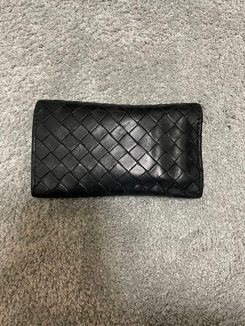 Bottega Veneta ブラックレザーキーケース