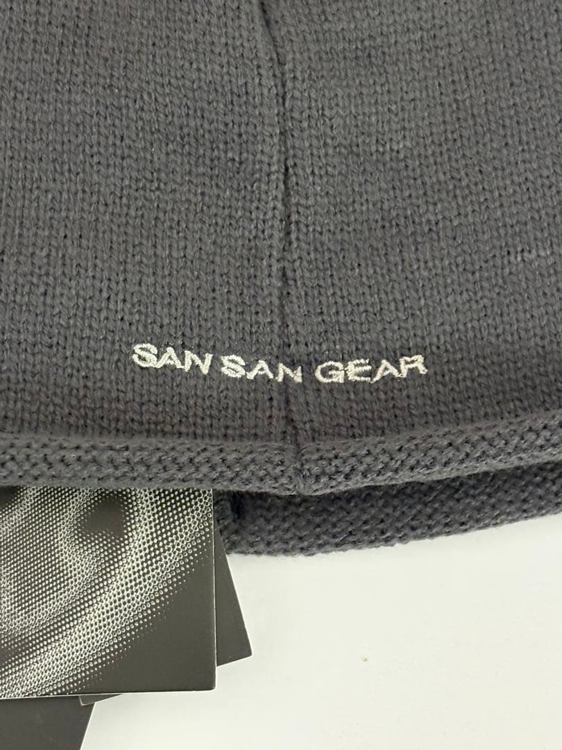 即日発送sansan gear サンサンギア　ビーニー　ニット帽　チャコールs3