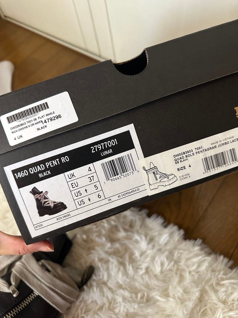 美品　RICK OWENS Dr.Martens 1460 Jumbo Lace