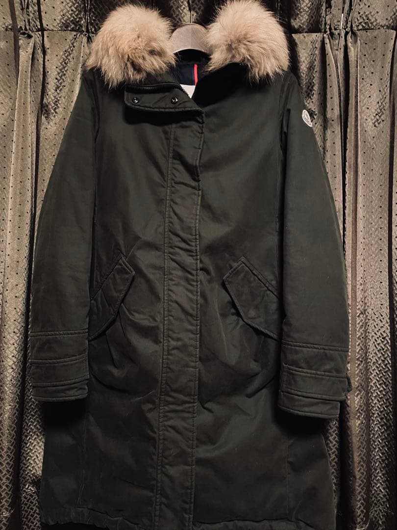 MONCLER モンクレール EVANTHIA カーキ　モッズコート　ダウン