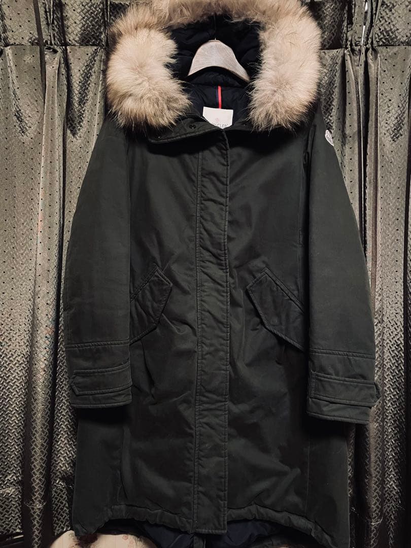 MONCLER モンクレール EVANTHIA カーキ　モッズコート　ダウン