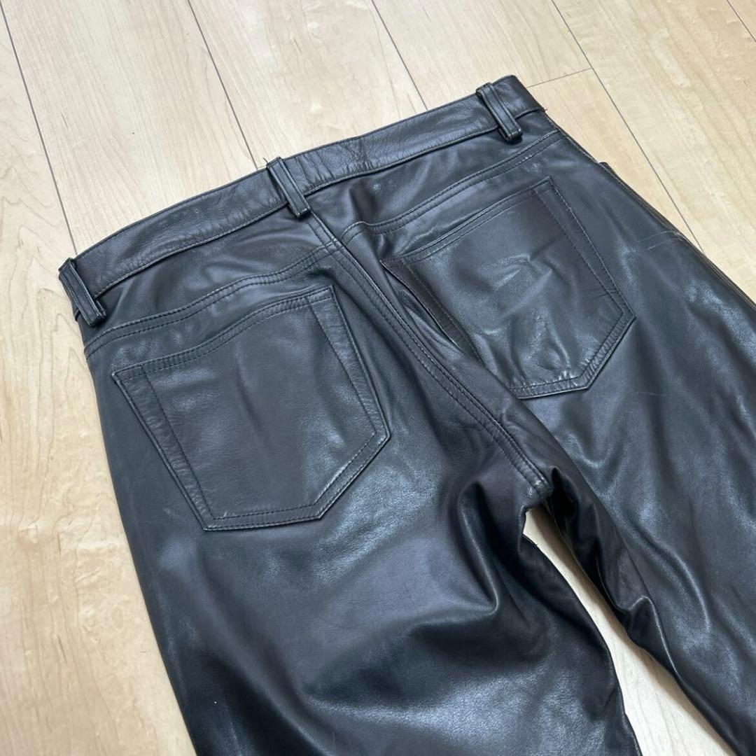 OLD GAP ギャップ　牛革 レザー ストレートフィット 黒 本革 M相当