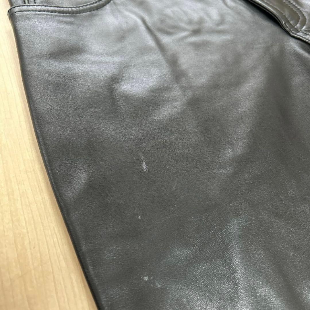 OLD GAP ギャップ　牛革 レザー ストレートフィット 黒 本革 M相当
