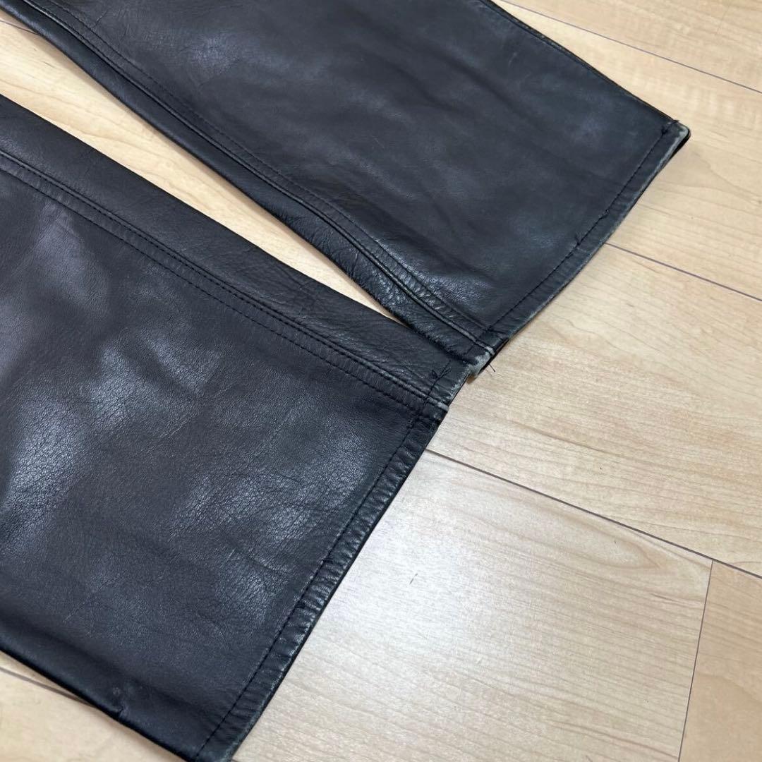OLD GAP ギャップ　牛革 レザー ストレートフィット 黒 本革 M相当