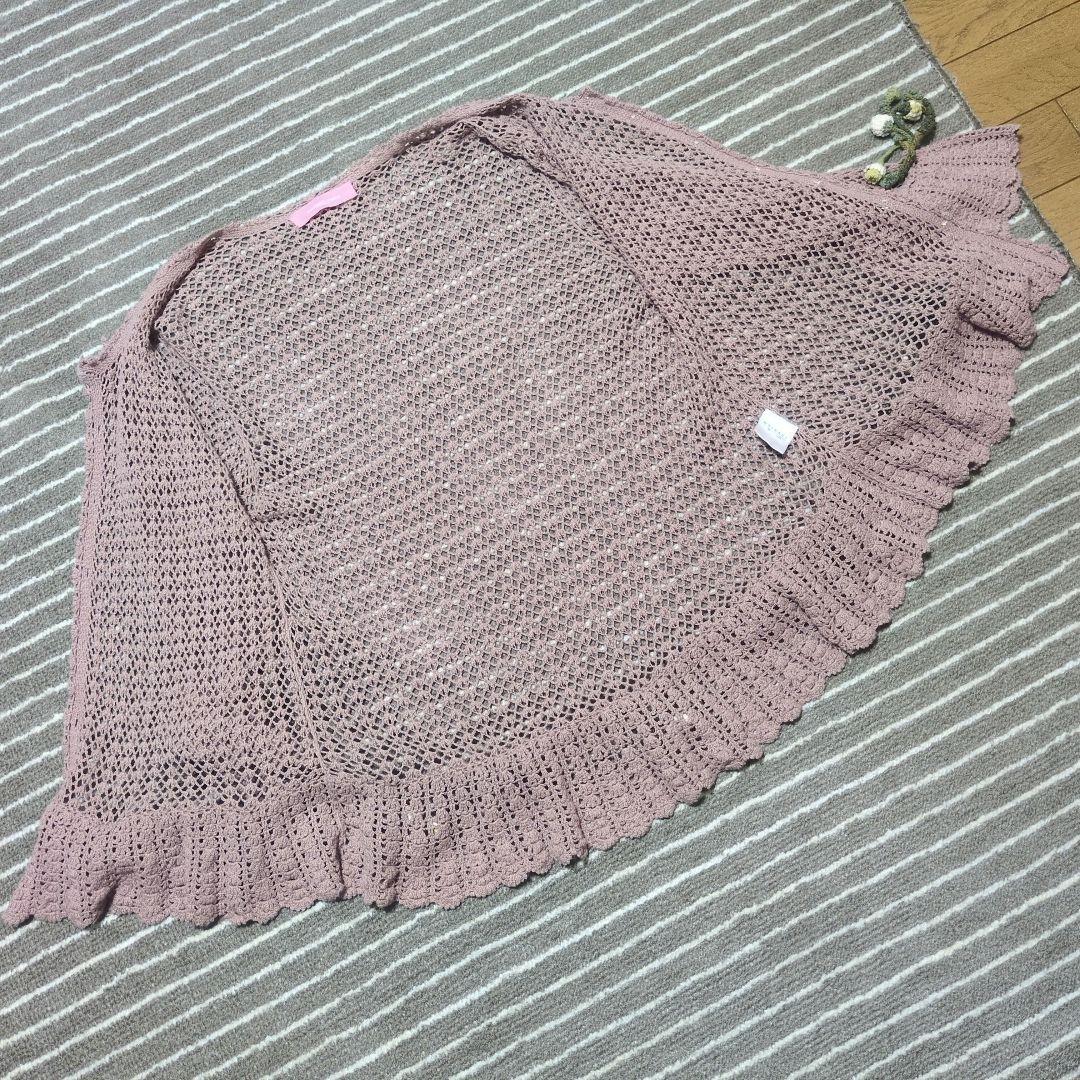 い*ご様 【W】ワンダフルワールド　カネコイサオ　カーディガン　モチーフ　ピンク