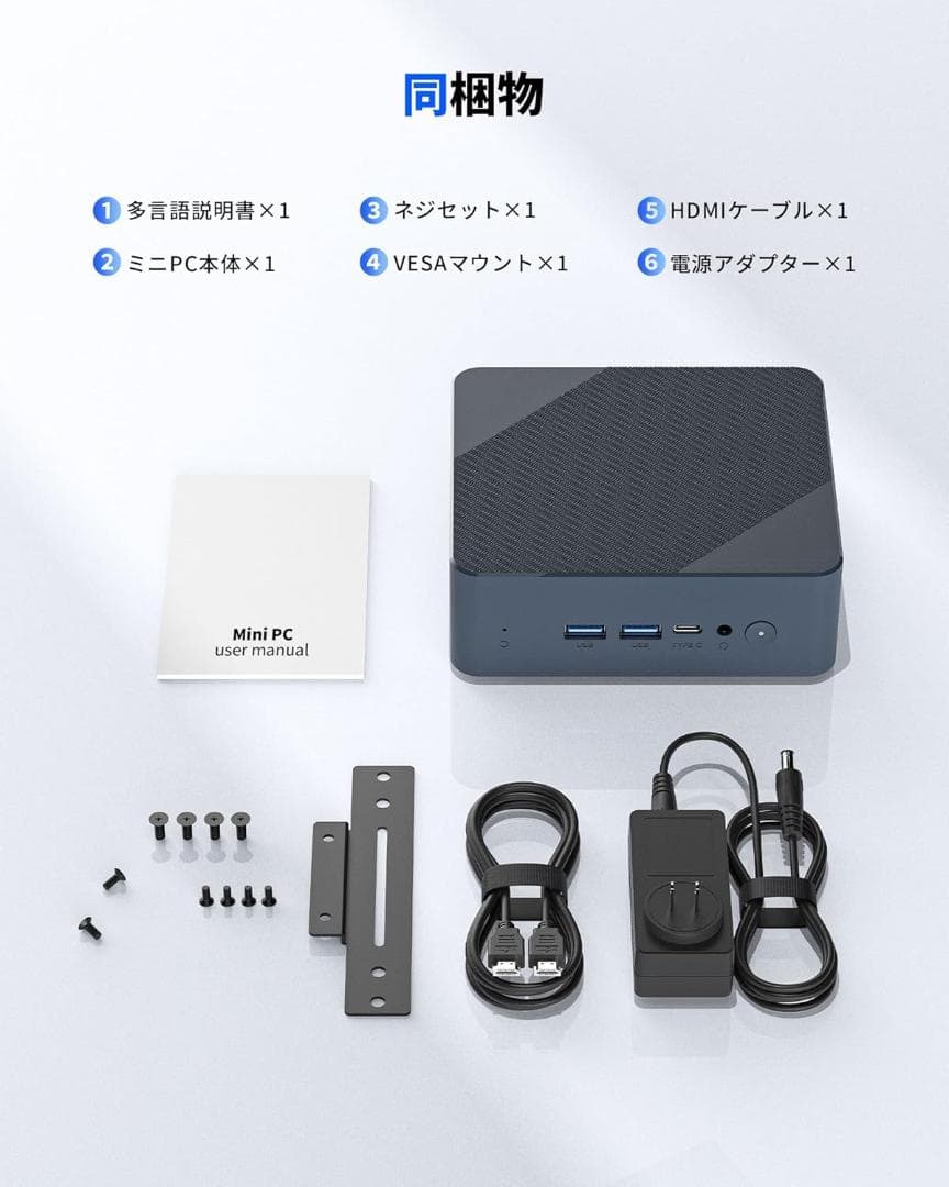 Getorli ミニPC Ryzen5 3550H 16GB 512GB 新品