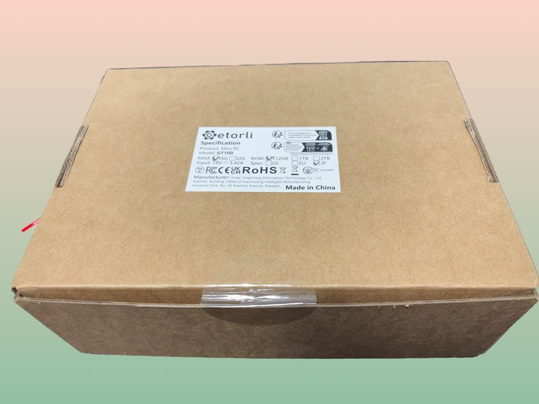 Getorli ミニPC Ryzen5 3550H 16GB 512GB 新品
