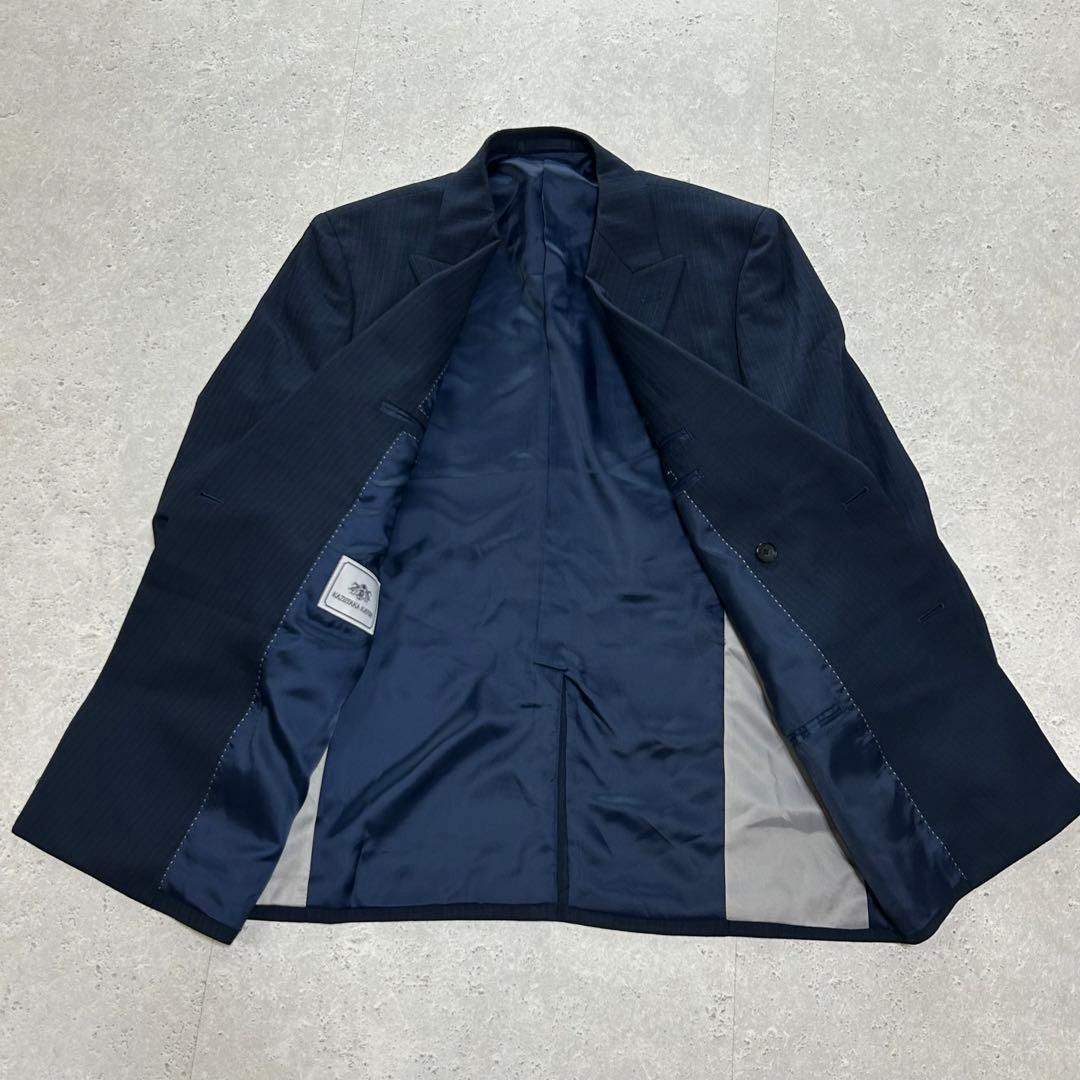 極美品◆kazutaka katoh ダブルブレスト〔Y6〕セットアップ 紺色