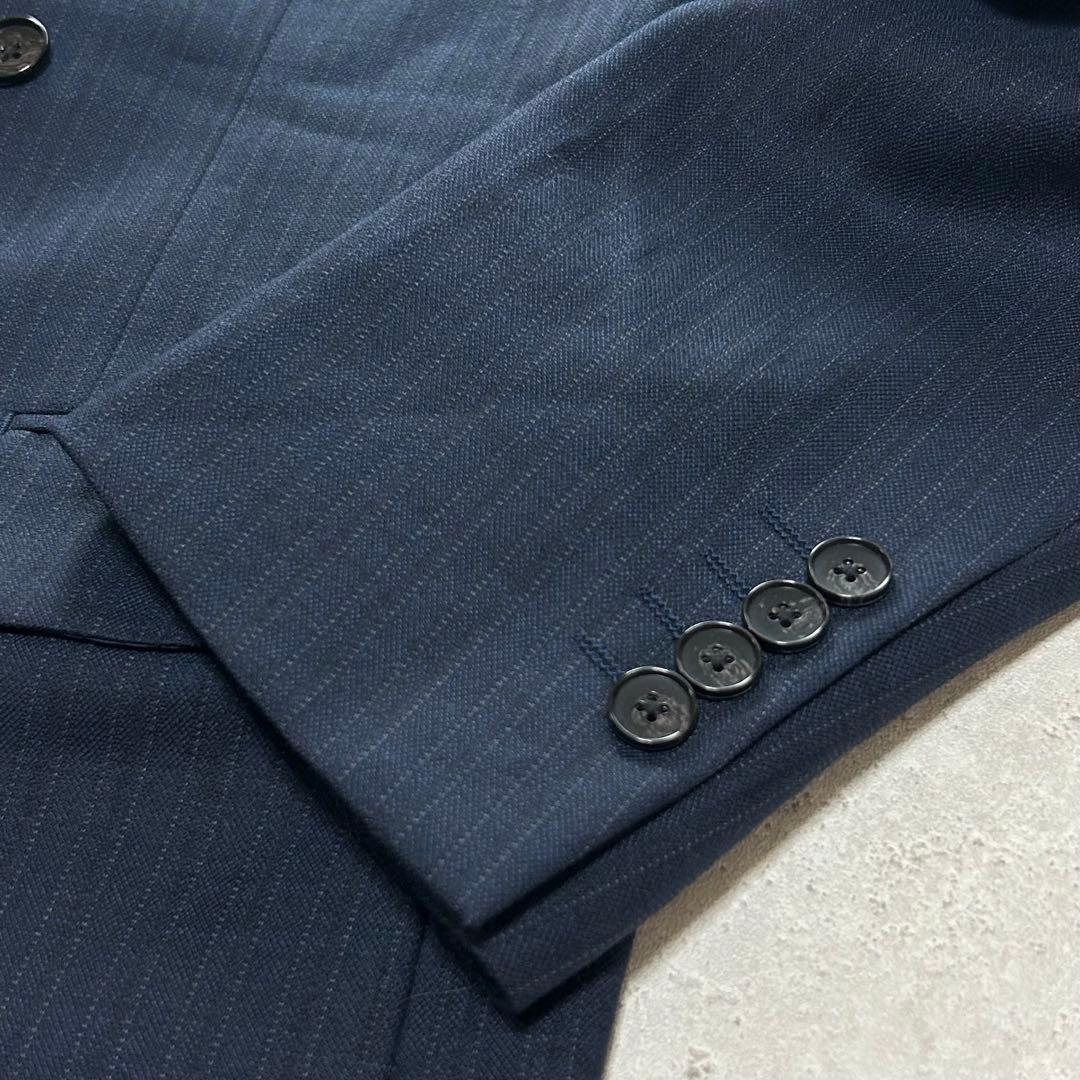 極美品◆kazutaka katoh ダブルブレスト〔Y6〕セットアップ 紺色