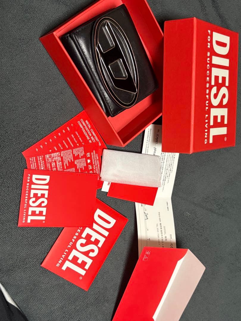 DIESEL 三つ折り財布 ブラック