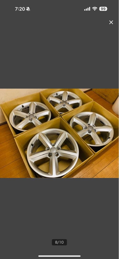 アウディ純正　AUDI　A4　Sライン　18インチ　8J+47　5H-112中古
