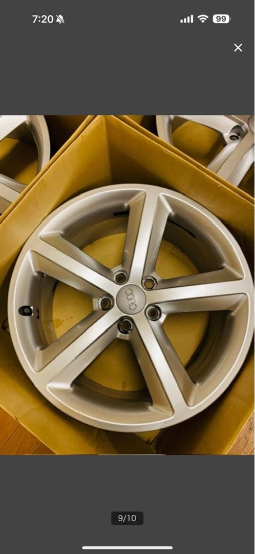 アウディ純正　AUDI　A4　Sライン　18インチ　8J+47　5H-112中古