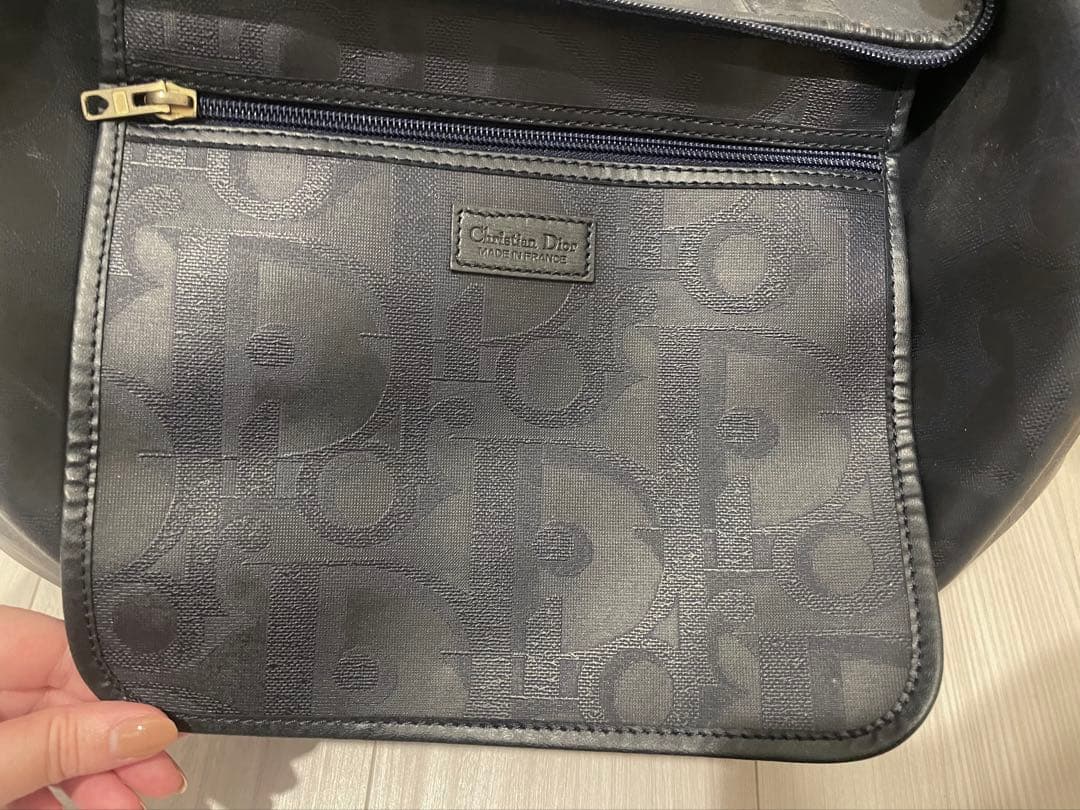 【美品】Dior ボストンバッグ　ネイビー