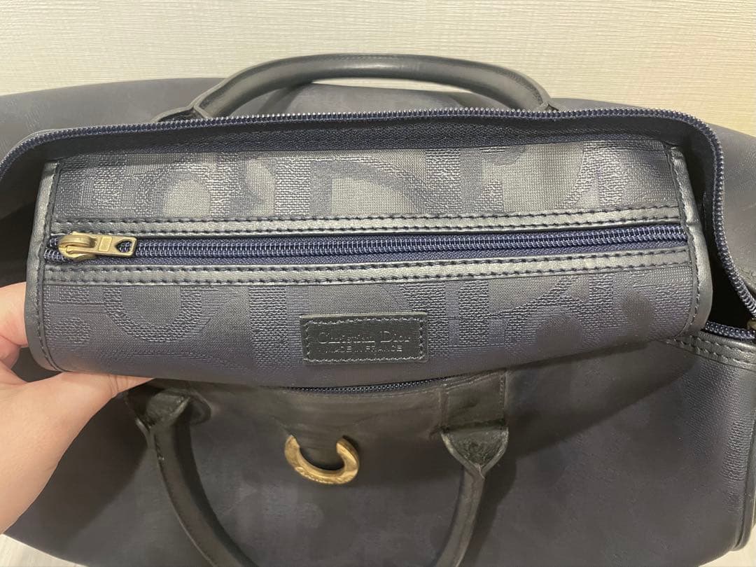 【美品】Dior ボストンバッグ　ネイビー