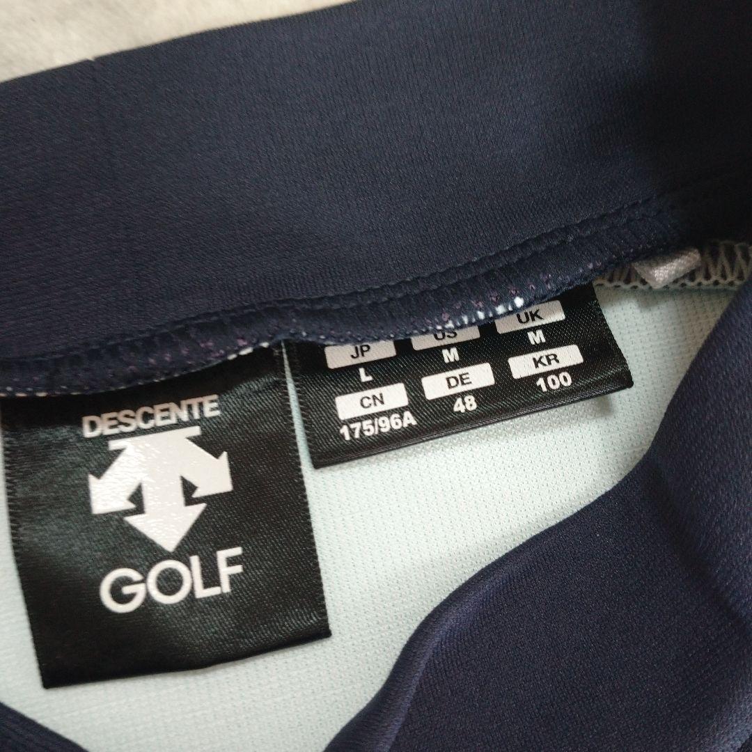 美品!!デサント　DESCENTE GOLF モックネック　シャツ Ｌ