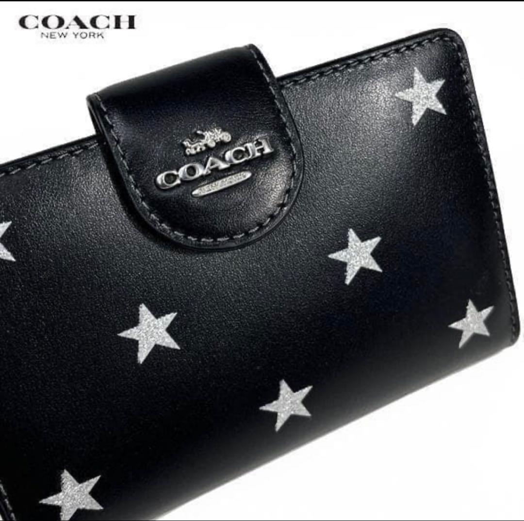 コーチ二つ折財布 ★COACH★ ミディアムジップ アラウンド、シルバースター