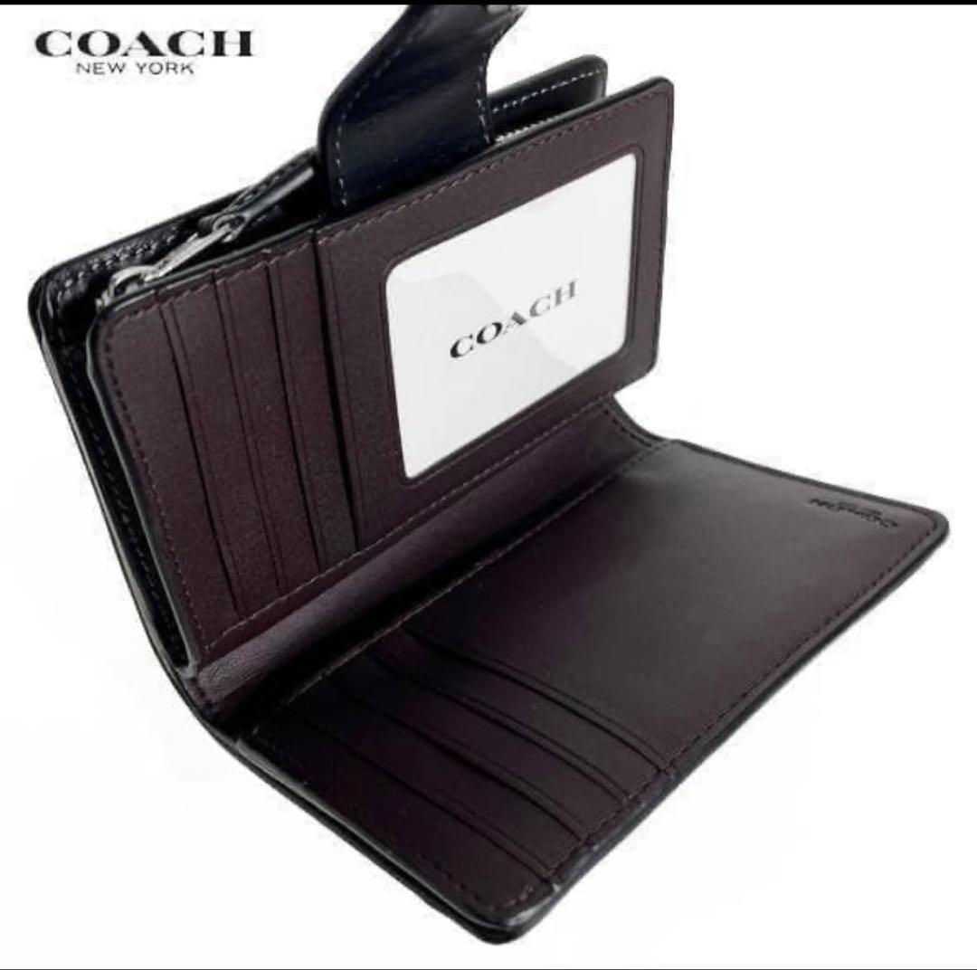 コーチ二つ折財布 ★COACH★ ミディアムジップ アラウンド、シルバースター