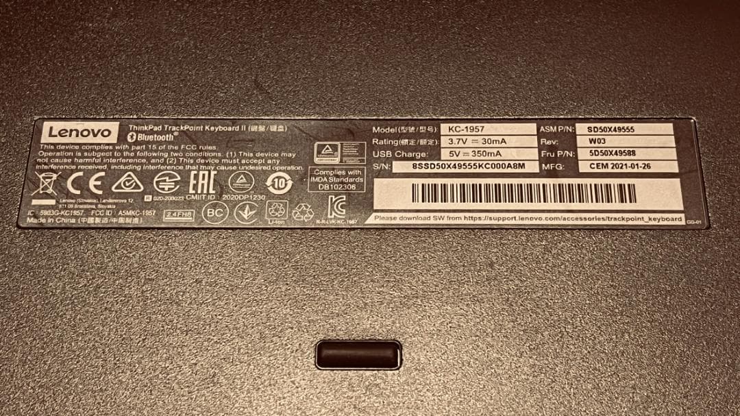 ケ*ン様 【動作確認済】ThinkPadトラックポイント キーボード II (日