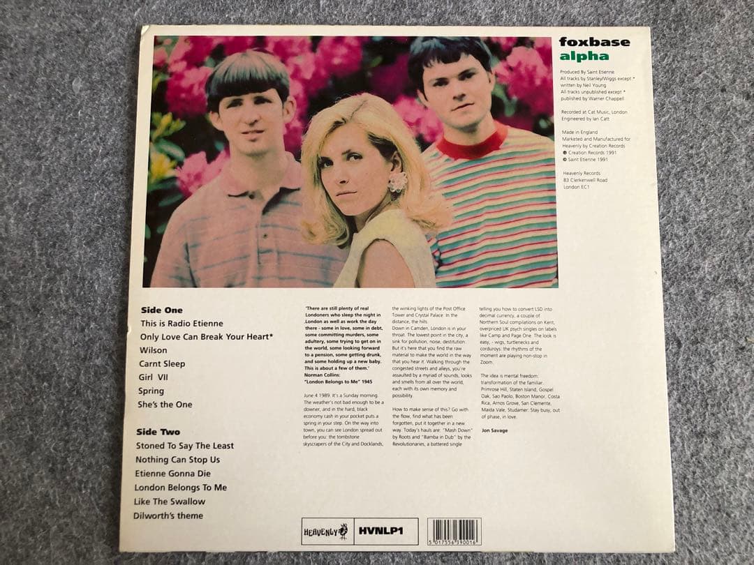 Saint Etienne『Foxbase Alpha』UKオリジナル盤