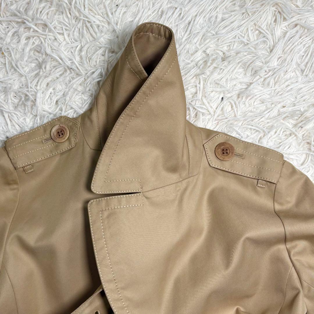 美品　Aquascutum トレンチコート クラブチェック ベルト ベージュ