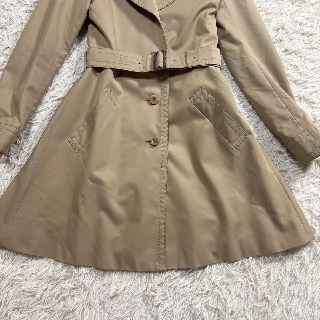 美品　Aquascutum トレンチコート クラブチェック ベルト ベージュ