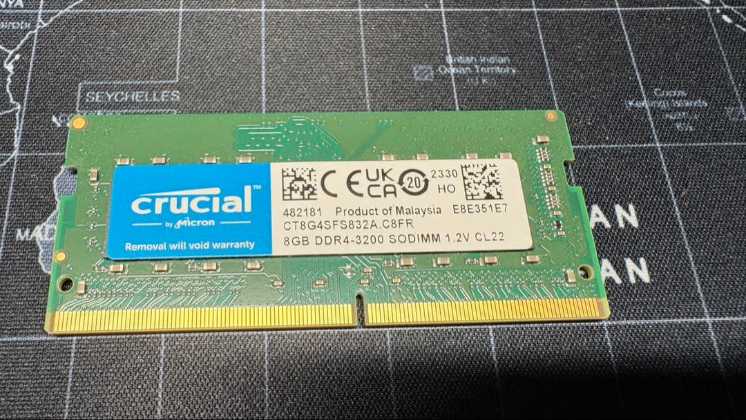 【低稼働】Crucial DDR4-3200 16GB ノートPC用