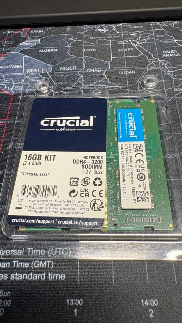 【低稼働】Crucial DDR4-3200 16GB ノートPC用