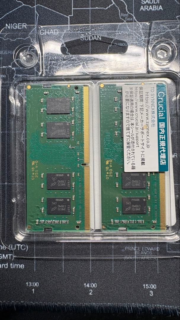 【低稼働】Crucial DDR4-3200 16GB ノートPC用