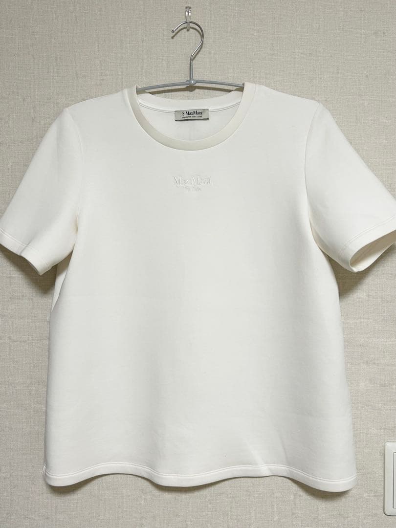MaxMara スキューバ ジャージー Tシャツ ホワイト