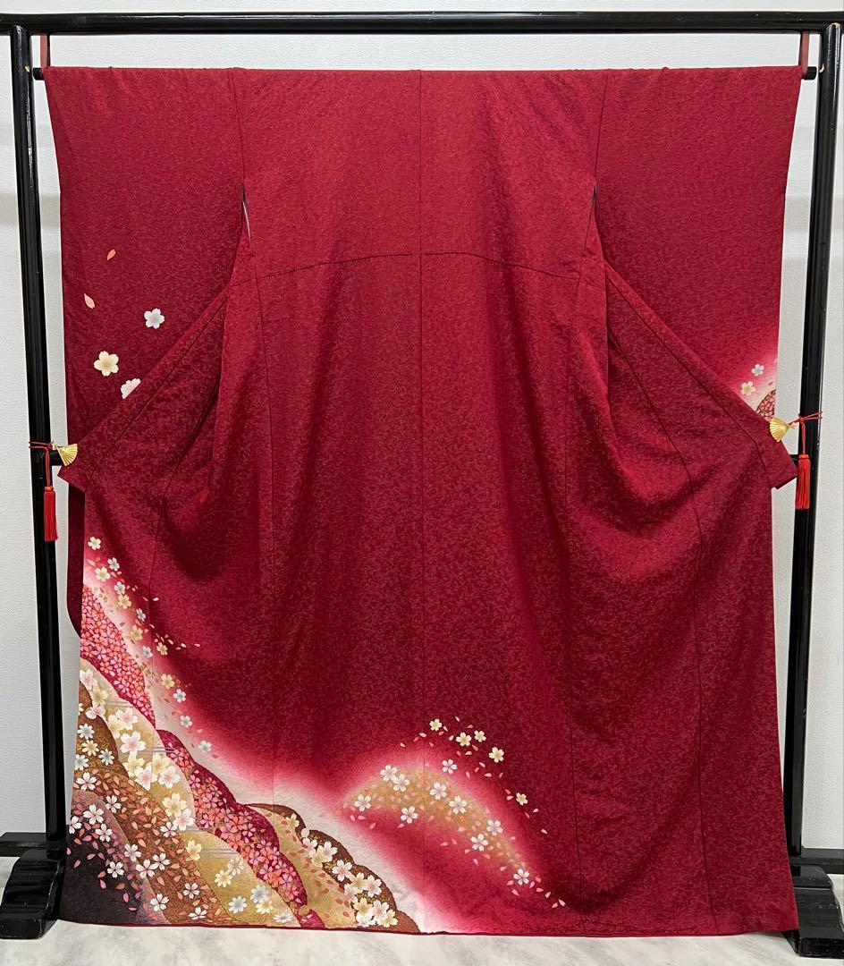 振り袖　フルセット　別誂長襦袢　金彩加工　刺繍入り　金通し　成人式　837