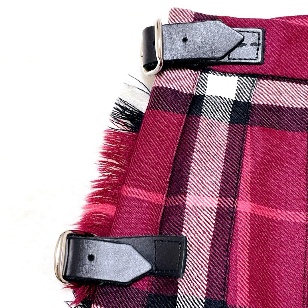 【美品】O'NEIL of DUBLIN プリーツスカート　チェック　ワインカラ
