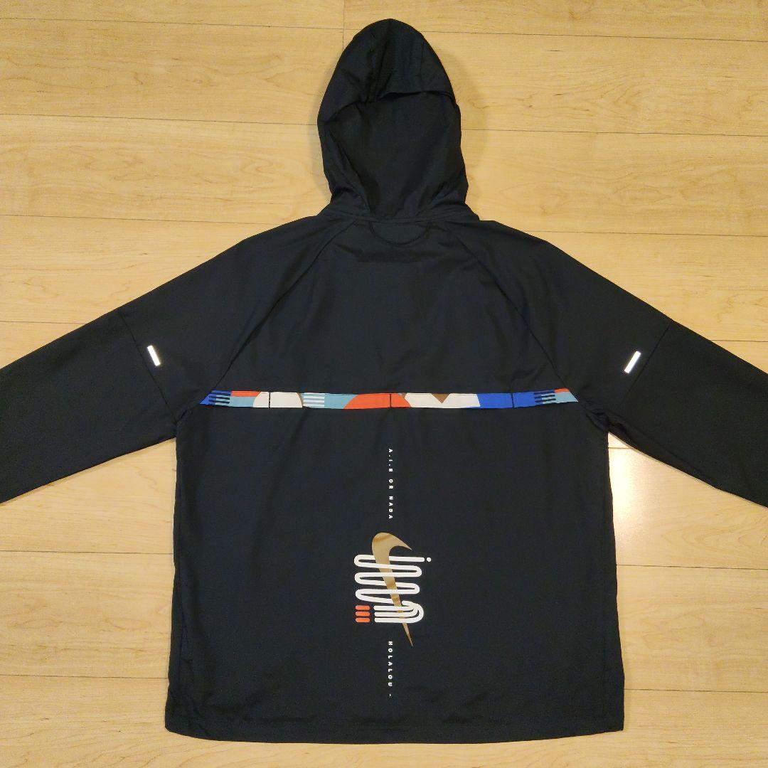 Lサイズ 美品【NIKE】ナイキランニング ナイロンウェア フルジップ パーカー
