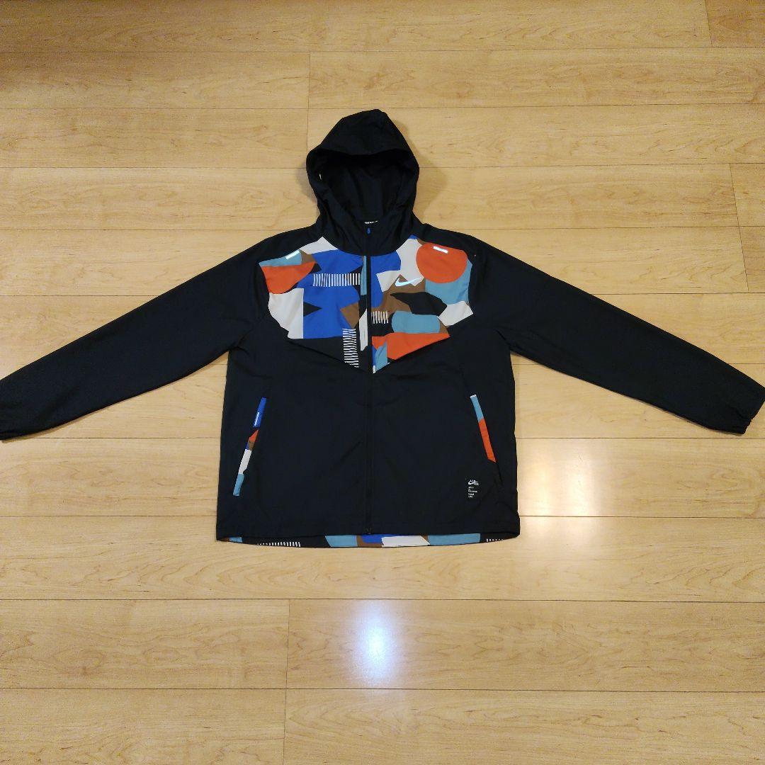 Lサイズ 美品【NIKE】ナイキランニング ナイロンウェア フルジップ パーカー