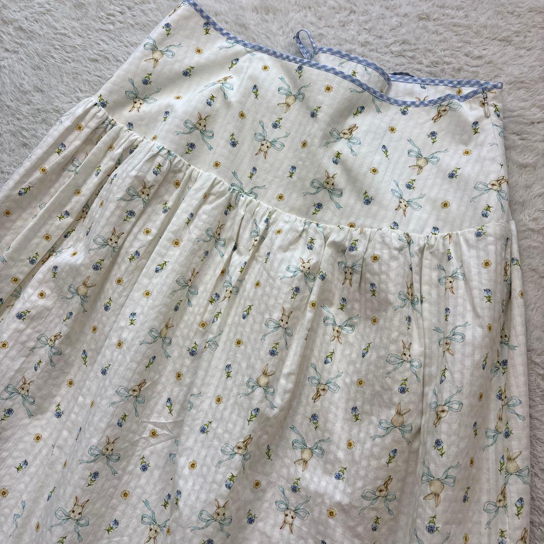 美品　yukiemon ユキエモン　リボンバニースカート　ミルクホワイト　3L