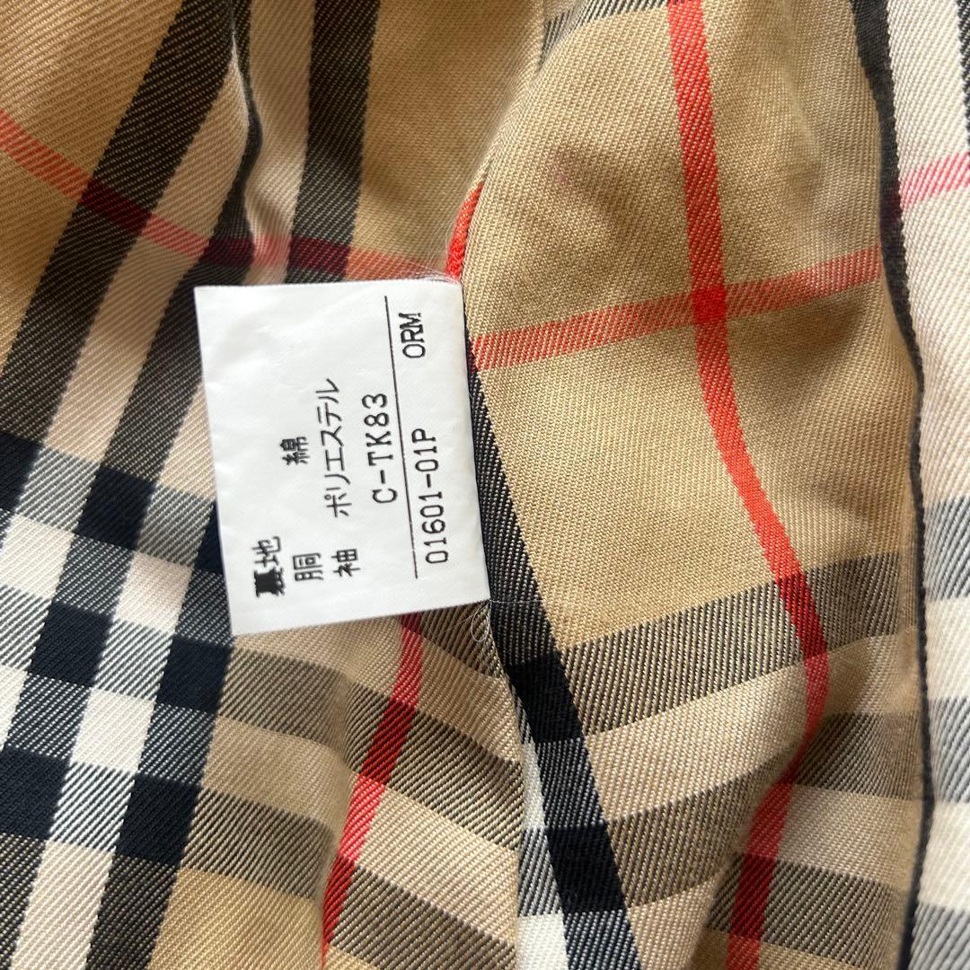 【希少】BURBERRY ノバチェック ステンカラーコート 赤 金ボタン 大きめ