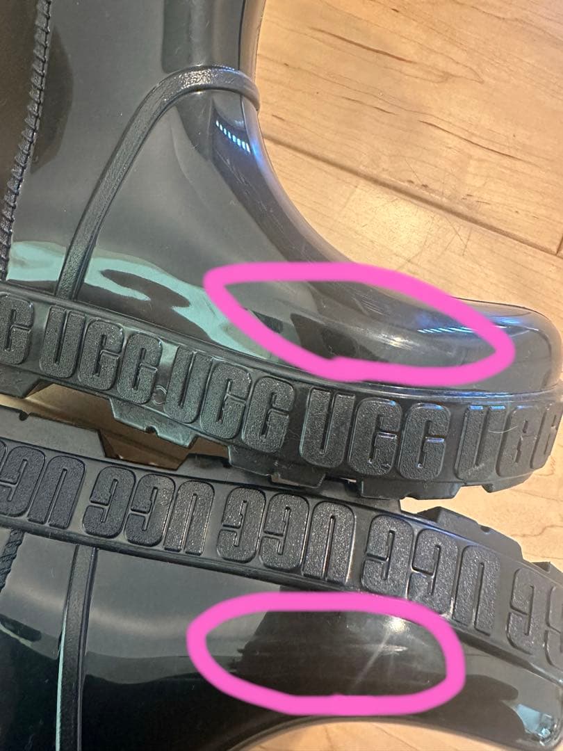 UGG 防水 ブラック 長靴・レインブーツ