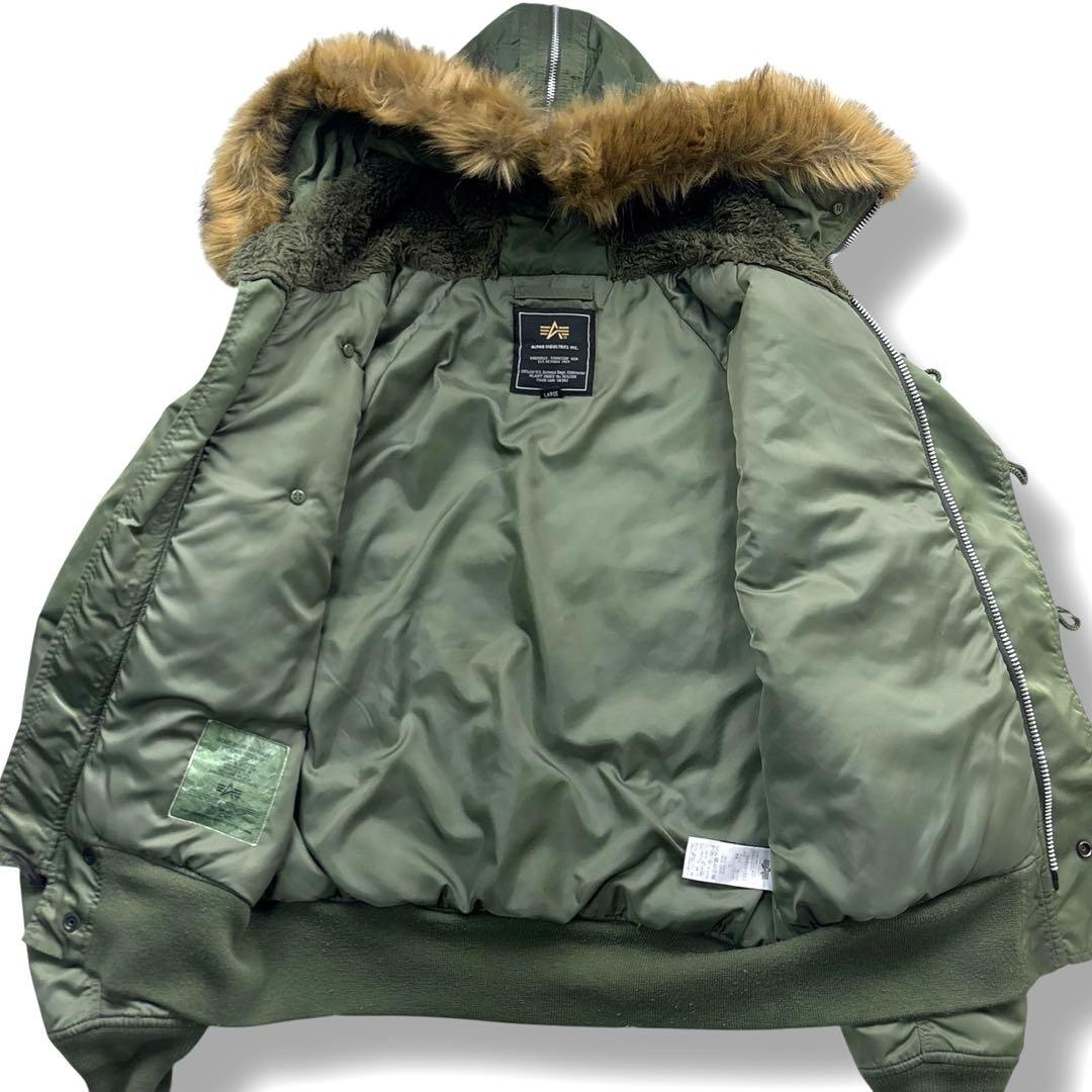 美品 ALPHA INDUSTRIES N-2B フライトジャケット ブルゾンL