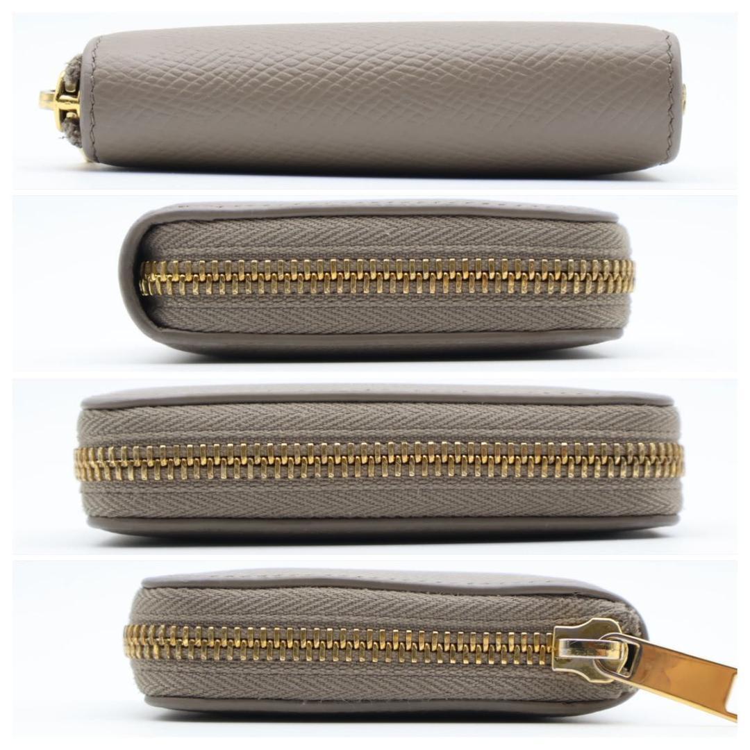 【極美品】CELINE ラウンドジップコンパクトウォレット　二つ折り　グレージュ
