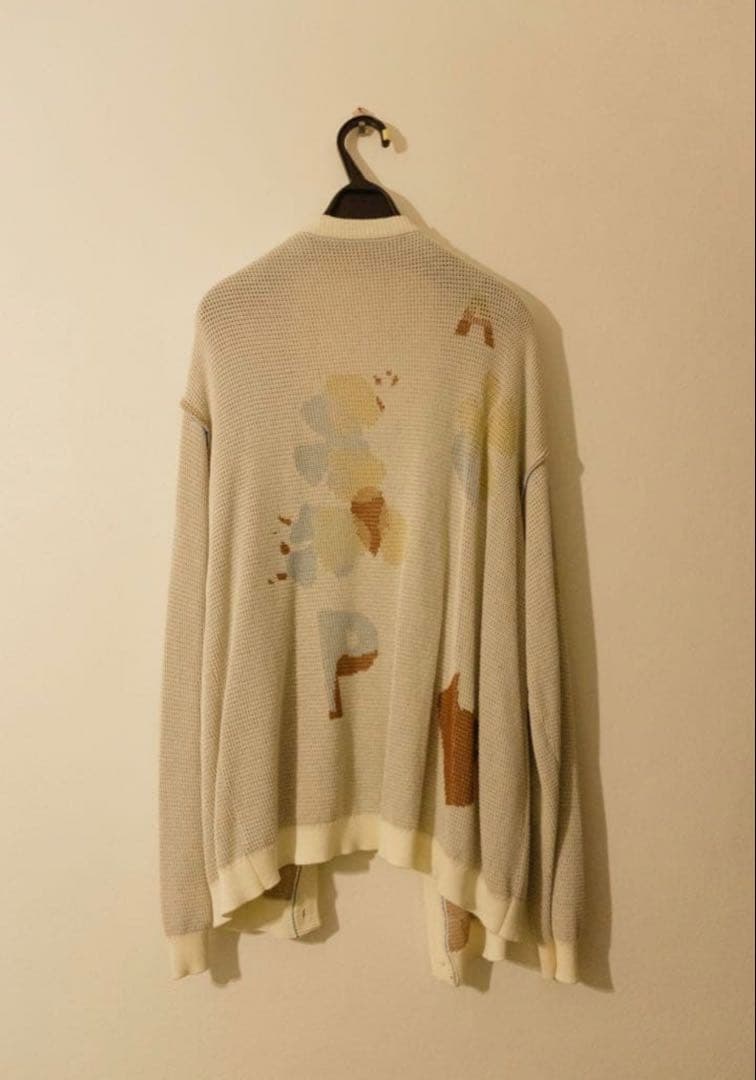 【最終値下げ】pamm 紙絵花のメッシュカーディガン