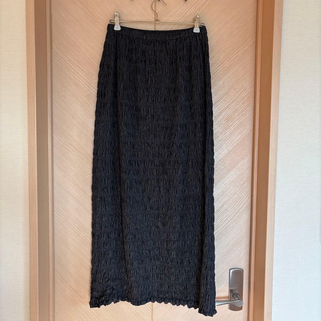 ne Quittez pas ヌキテパ Denim Shirring Skirt