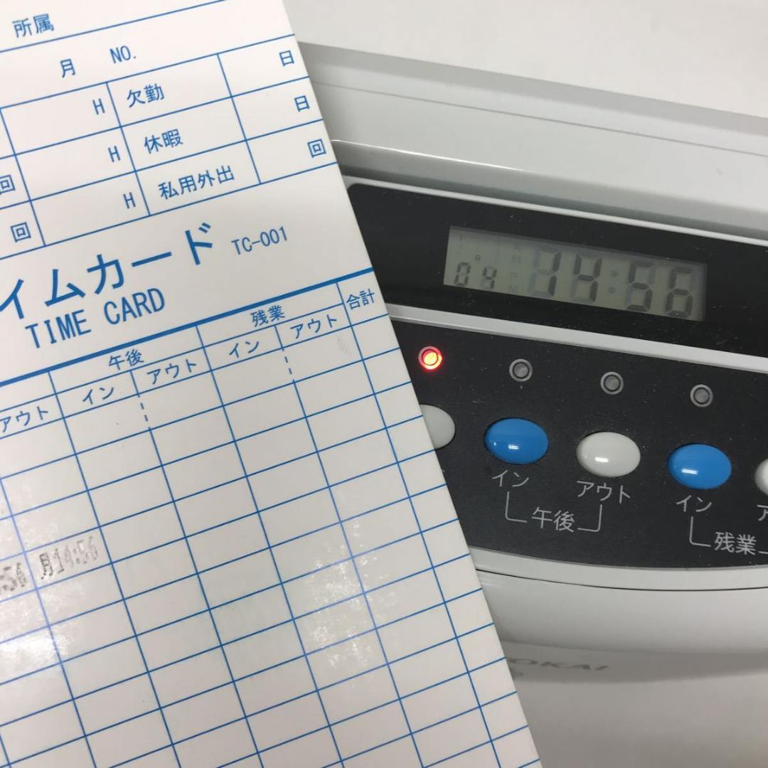 ★カード付　TOKAI タイムレコーダーTR-001s 6欄印字　清掃済み