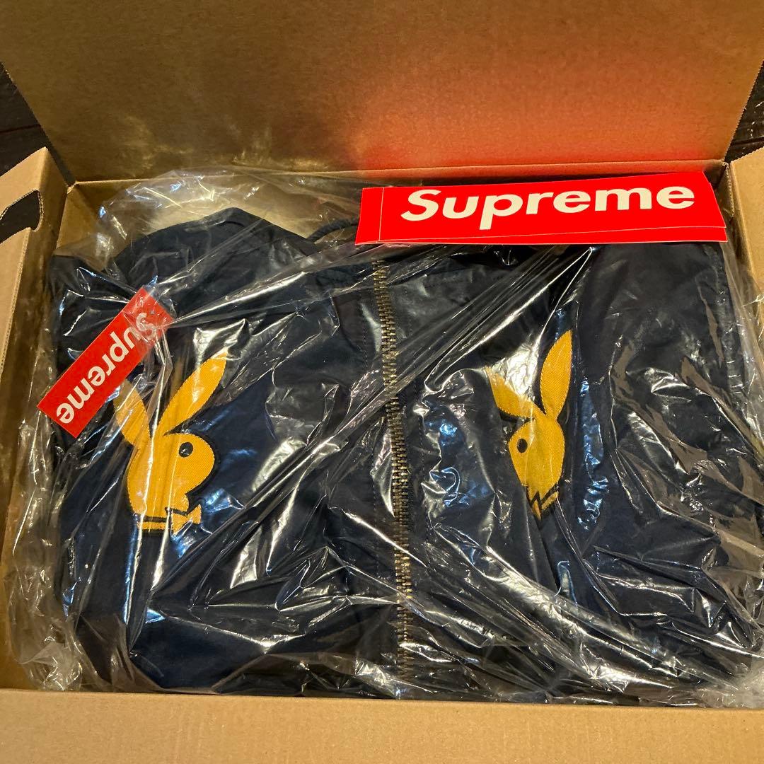 ジャケット・アウター Supreme 26ss playboy hooded MA-1 navy M