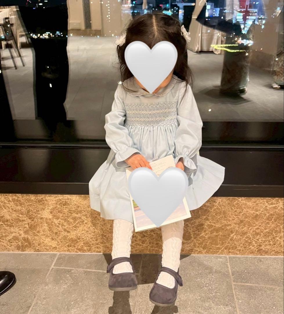 Amaia London アマイアキッズ 水色 長袖ワンピース 3Y 90cm