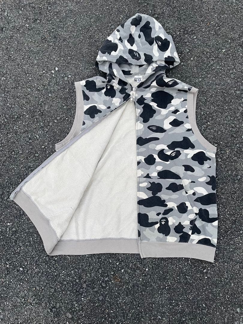トップス Oops 00s A Bathing Ape camo vest hoodie