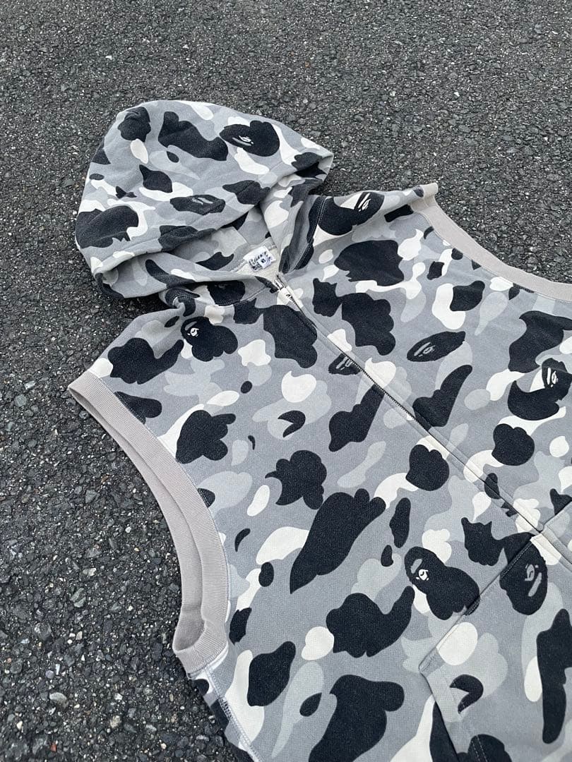トップス Oops 00s A Bathing Ape camo vest hoodie