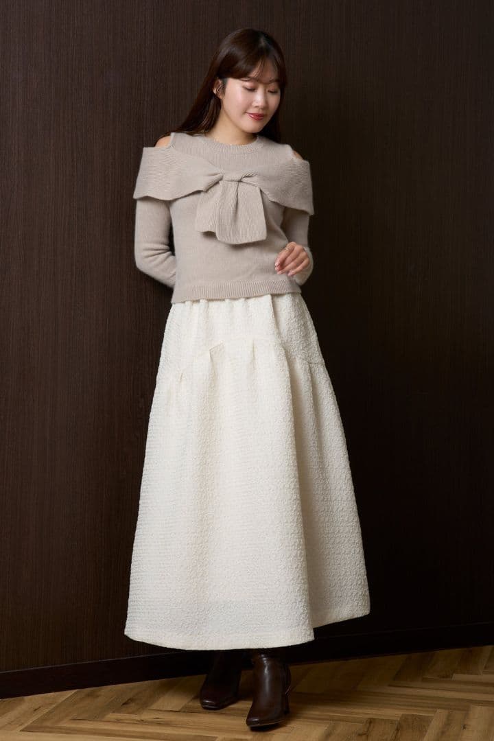 herlipto❤Twinkle Jacquard Volume Skirt