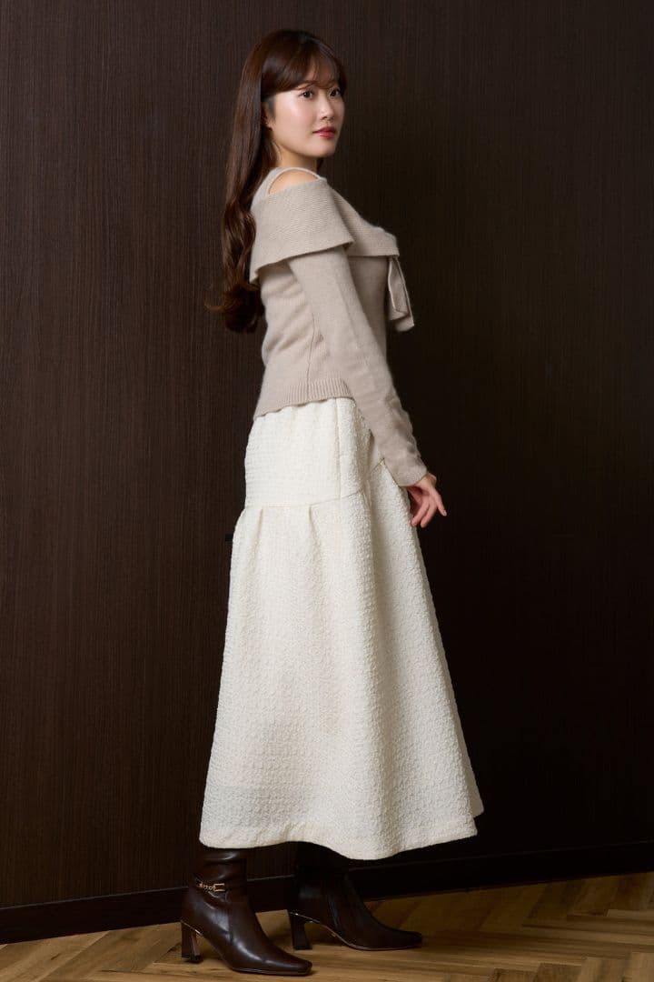 herlipto❤Twinkle Jacquard Volume Skirt