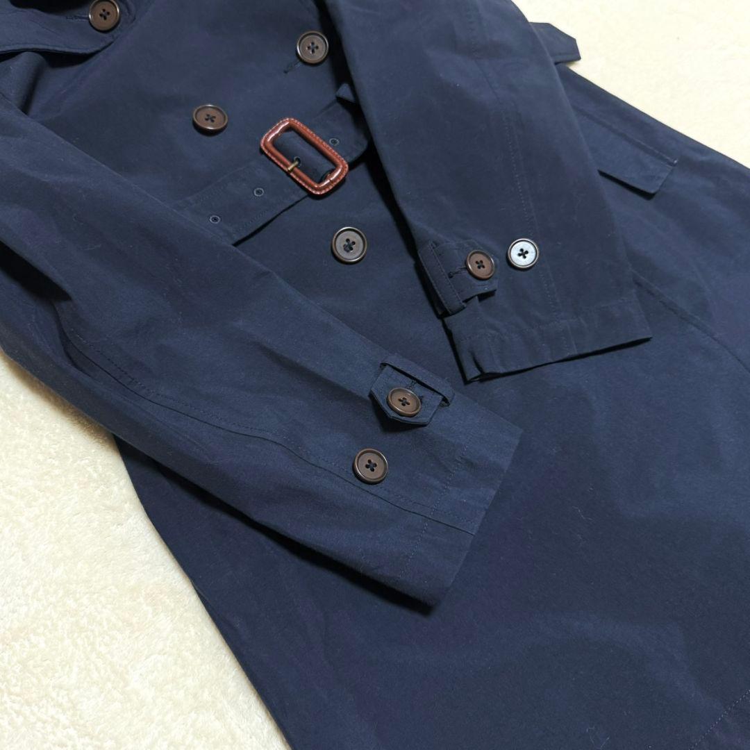 美品 エーグル×GORE-TEX トレンチコート ベルト付 ロゴ刺繍 フード付き